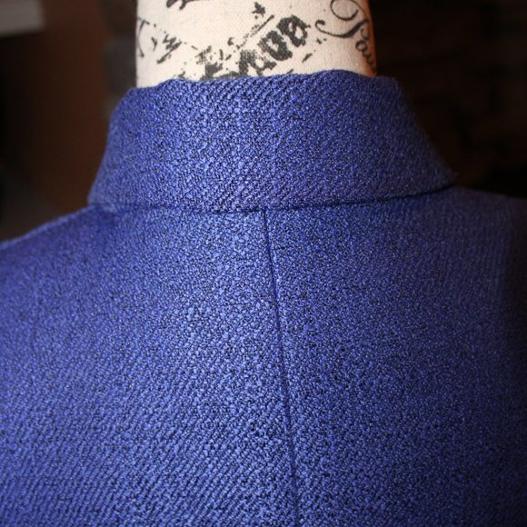 Blue Weave Pattern Blazer - Picture 8 of 12